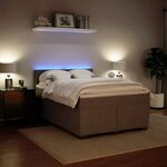 vidaXL Sommier à lattes de lit et matelas Gris clair 140x200cm Velours
