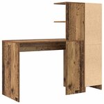 vidaXL Bureau avec rangement 2 Pièces Bois Ancien 102 x 50 x 124 cm