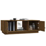 vidaXL Table basse Marron miel 100x50x35 cm Bois massif de pin