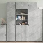 vidaXL Armoire de rangement gris béton 70x42 5x225cm bois d'ingénierie