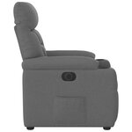vidaXL Fauteuil inclinable électrique Gris foncé Tissu