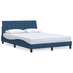 vidaXL Cadre de lit sans matelas bleu 120x200 cm tissu