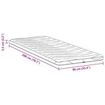 vidaXL Coussins de Matelas Blanc 90 x 200 cm Polyester sans colle