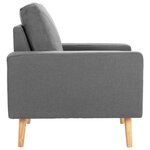 vidaXL Fauteuil gris foncé tissu