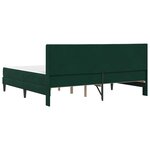 vidaXL Cadre de lit avec matelas Vert foncé 200 x 200 cm Velours