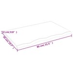 vidaXL Étagère murale marron foncé 80x50x2 cm bois chêne massif traité