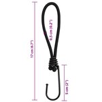vidaXL Cordon élastique avec crochets 50 Pièces 17 cm