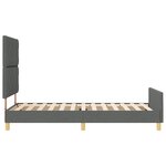 Lit cadre vidaXL Gris foncé 90x200 cm en tissu