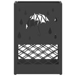vidaXL Porte-parapluie avec stockage Noir 28 x 12 x 41 cm Acier