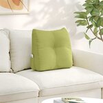 vidaXL Coussin de Dos Vert clair 45 x 24 x 50 cm tissu