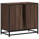 vidaXL Armoire de lavabo de salle de bain chêne marron 65x33x60 cm