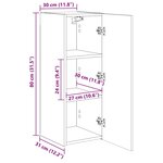 vidaXL Meuble TV mural 2 Pièces Chêne artisan 30 x 31 x 80 cm