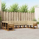 vidaXL Ensemble de canapés d'extérieur 10 Pièces Naturel et Beige