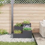 vidaXL Cache-pot de jardin Anthracite 100 x 100 x 60 cm Acier