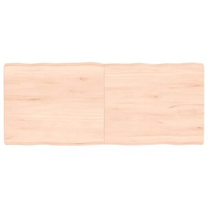 vidaXL Dessus de table bois massif non traité bordure assortie
