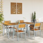 vidaXL Ensemble de salle à manger de jardin 5 pièces en bois d'acacia et métal
