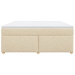 vidaXL Sommier à lattes de lit avec matelas Crème 180x200 cm Tissu