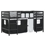 vidaXL Lit mezzanine enfants avec rideaux sans matelas 90x200cm
