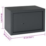 vidaXL Coffre-fort avec serrure à clé gris foncé 20x31x20 cm en acier