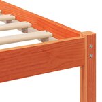 vidaXL Cadre de lit avec tête de lit Marron Bois massif en pin