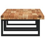 vidaXL Étagère de vasque murale acier et bois massif d'acacia