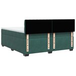 vidaXL Sommier à lattes de lit et matelas Vert foncé 200x200cm Velours