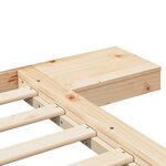 vidaXL Cadre de lit avec tables de nuit 140x200cm Bois massif