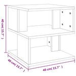vidaXL Table d'appoint Chêne sonoma 40x40x40 cm Aggloméré