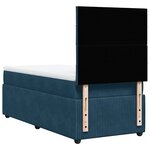 vidaXL Sommier à lattes de lit et matelas Bleu foncé 80x200 cm Velours
