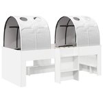 vidaXL Lit Haut pour Enfants avec Tunnel Blanc Bois d'ingénierie