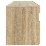 vidaXL Meuble TV avec lumières LED chêne sonoma 90x35x40 cm