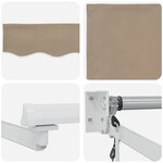 vidaXL Auvent rétractable électrique Beige 4 × 3 m