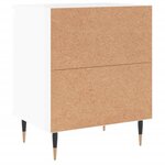 vidaXL Table de chevet blanc brillant 40x30x50 cm bois d’ingénierie