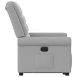 vidaXL Fauteuil inclinable électrique gris nuage tissu
