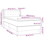 vidaXL Sommier à lattes de lit et matelas Vert foncé 80x200 cm Velours
