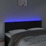 vidaXL Tête de lit à LED Noir 144x5x78/88 cm Velours