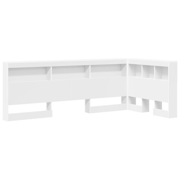 vidaXL Tête de lit de rangement Blanc 90 cm Bois d'ingénierie