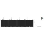 vidaXL Pots de jardin Noir 160 x 40 x 37.5 cm Acier
