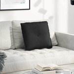 vidaXL Coussin de Dos Noir 50 x 19 x 45 cm tissu