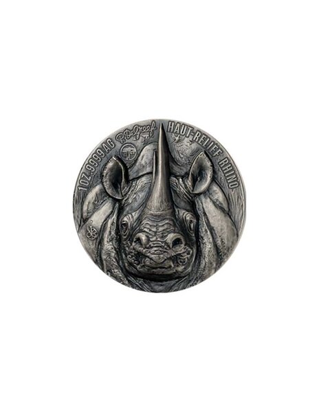 RHINO Big Five 1 Once Argent Monnaie 1000 Francs Ivory Coast 2024