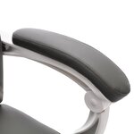 vidaXL Chaise de bureau de massage Gris Similicuir