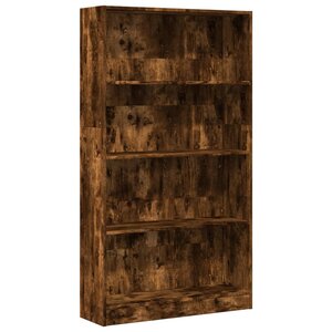 vidaXL Bibliothèque chêne fumé 80x24x143 cm bois d'ingénierie