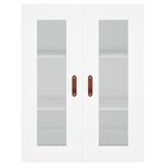 vidaXL Buffet haut Blanc 69 5x34x180 cm Bois d'ingénierie