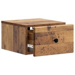 vidaXL Cabinet de chevet mural 2 pc Bois ancien 34 5 x 33 x 20 cm