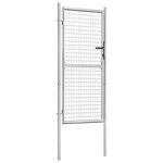 vidaXL Porte de jardin Acier galvanisé 105x225 cm Argenté