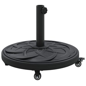 vidaXL Pied de parasol 15.35 kg Noir Fer Circulaire
