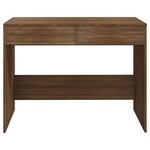 Bureau table poste de travail meuble d'ordinateur informatique étude chêne 101 x 50 x 76 5 cm bois d'ingénierie brun 02_0023604