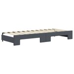vidaXL Lit de jour avec gigogne et tiroirs sans matelas 80x200 cm