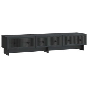 vidaXL Meuble TV avec tiroir Noir 147 x 34 5 x 30 cm Bois d'ingénierie
