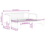 vidaXL Lit de jour avec gigogne sans matelas gris foncé 90x200 cm